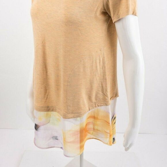 LOGO Lori Goldstein Heather Knit Tunic Top Chiffon - Picture 3 of 6